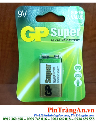 GP Super 1604UG Pin 9v Alkaline GP Super 1604UG/6LR61 Super Value (Loại Vỉ 1viên)
